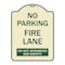 Signmission No Parking Fire Lane Do Not Jeopardize Our Heavy-Gauge Aluminum Sign, 24" x 18", TG-1824-23730 A-DES-TG-1824-23730 - alternate 1